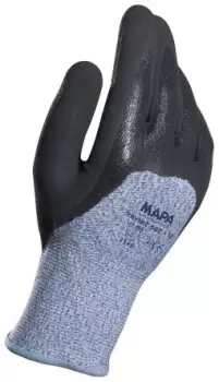 Image of Mapa Krynit Black Nitrile Coated HDPE Work Gloves, Size 9, Large, 2 Gloves