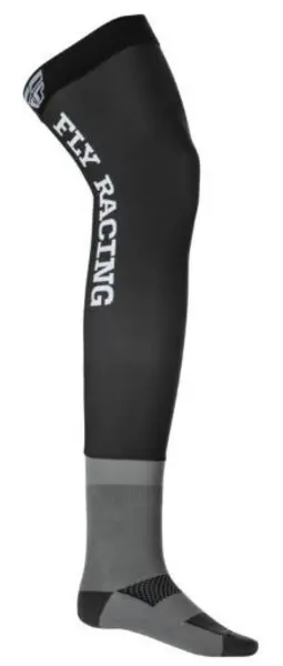Image of Fly Racing Knee Brace Sock Black Grey White S-M