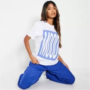 Image of I Saw It First Mood Graphic Oversized T Shirt - White