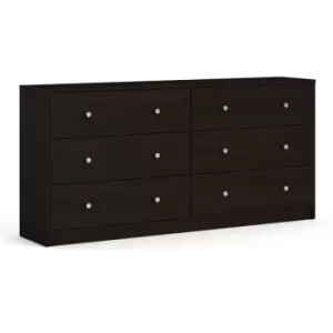 Image of May Chest of 6 Drawers (3+3) in Coffee - Coffee