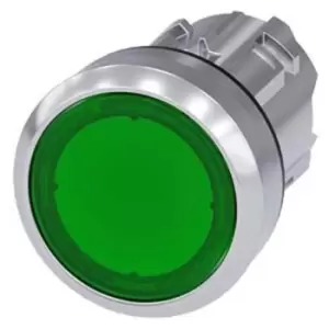 Image of Siemens Flat Green - Latching, SIRIUS ACT Series, 22mm Cutout, Round