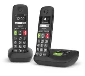 Image of GIGASET E290A Cordless Phone - Twin Handsets, Black