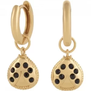 Image of Ladybird Huggie Hoops Gold Earrings