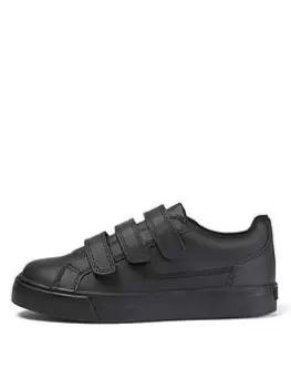 Image of Kickers Tovni Tripple Strap Trainer, Black, Size 5 Younger