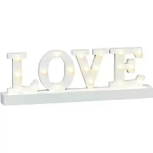 Image of Christmas Shop Wooden Home/Love Lit Sign (One Size) (Love) - Love