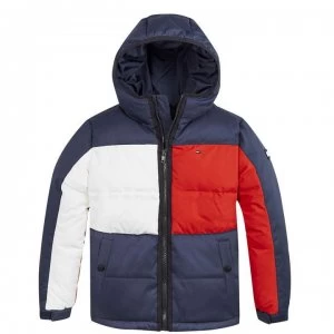 Image of Tommy Hilfiger Junior Boys Colour Block Jacket - Navy C87