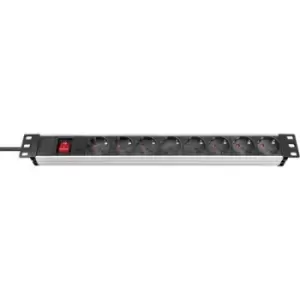 Image of Brennenstuhl 1390007018 19 power strip 8x Aluminium , Black PG connector