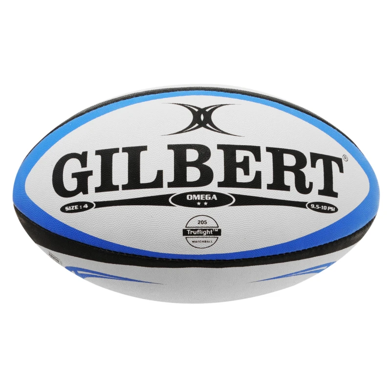 Image of Gilbert Omega Rugby Ball - White White Size 4