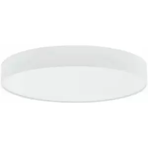 Image of Flush Ceiling Light Colour White Shade White Fabric Plastic Bulb LED 60W