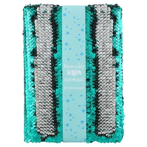Image of Green and Silver Reversible Sequin Notebook