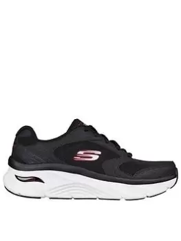 Image of Skechers Arch Fit D'lux Trainer, Black/Red, Size 11, Men