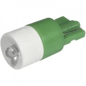 Image of LED bulb W2.1x9.5d Green 12 Vdc 12 V AC 2100 mcd CML