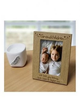 Image of Personalised Wooden Grandchildren Photo Frame
