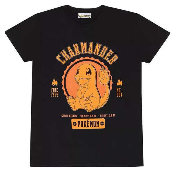 Image of Pokemon Charmander T-Shirt Black S Men