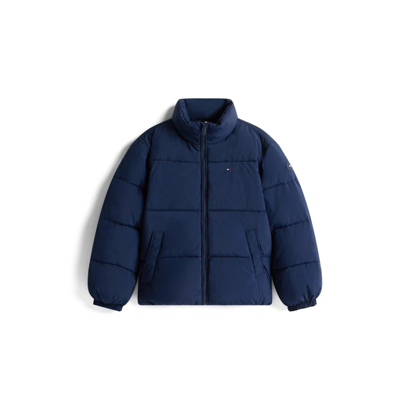 Image of Tommy Hilfiger Unisex Kids Flag Short Puffer Jacket Night Navy C1G unisex 8Y