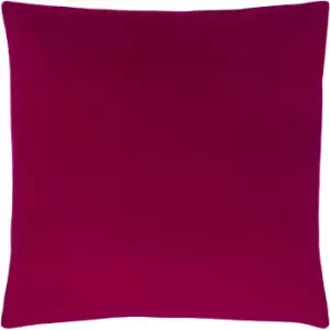 Image of Evans Lichfield Sunningdale Velvet Cushion Cover (50cm x 50cm) (Cerise)