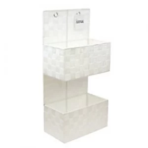 Image of ARPAN Hanging Storage Basket Nylon White 28 x 15 x 58 cm