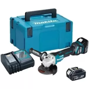 Image of Makita - DGA517RTJ 18v Cordless Brushless 125mm 5" Angle Grinder x2 5ah Case