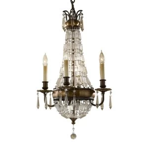Image of Chandelier 4 Light British Bronze Finish, E14