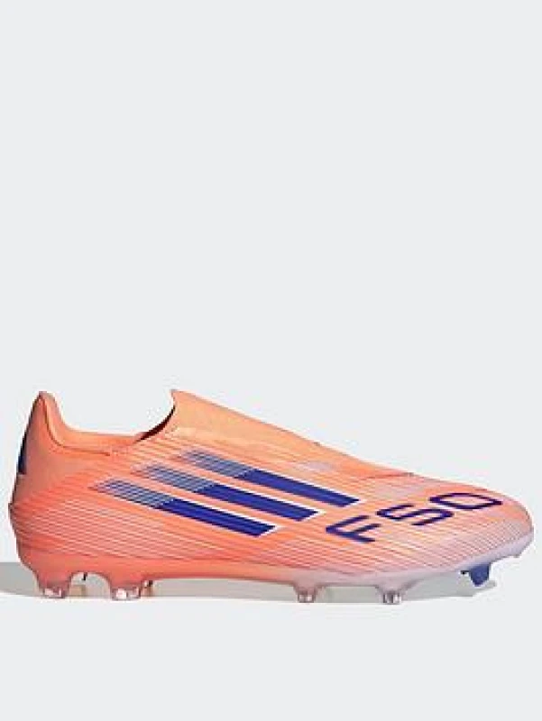 Image of adidas F50 League Laceless Adults Firm Ground Football Boots Orange/Blue male 10 (44.7)