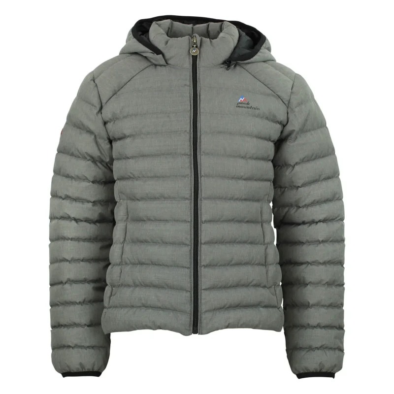 Image of Peak Mountain Girls ski jacket Peak Mountain Gacenza Gris Female 10 ans GACENZA/YL-GRIS CLAIR CHINE
