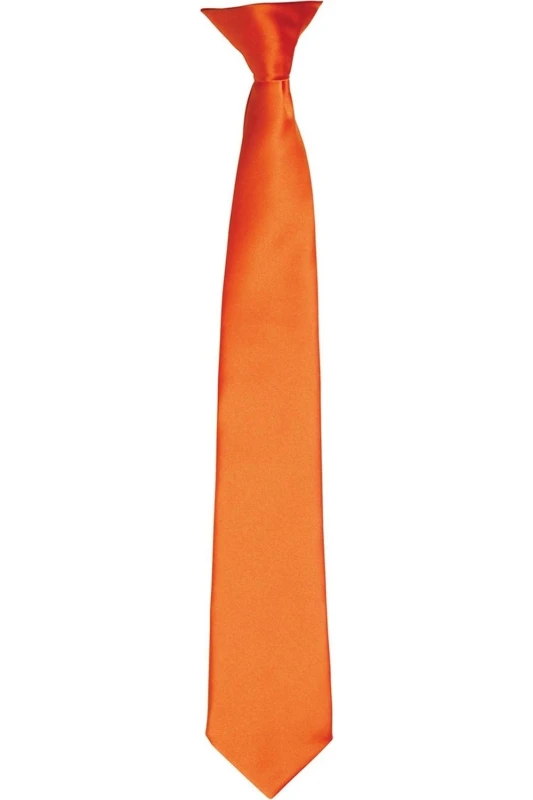 Image of Premier Premier Satin Tie in Terracotta Terracotta One Size Unisex 5063470360772