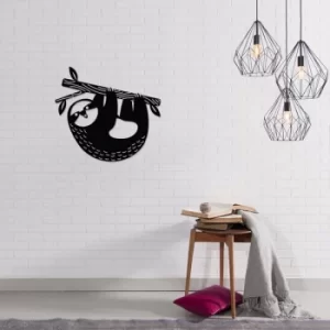 Image of Slothy Black Decorative Metal Wall Accessory
