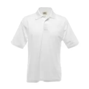 Image of UCC 50/50 Mens Plain PiquA Short Sleeve Polo Shirt (M) (White)