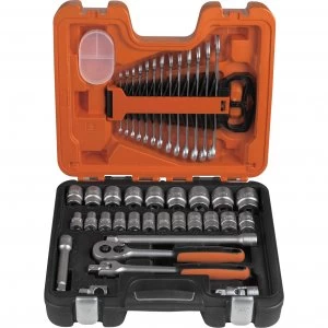 Image of Bahco S400 40 Pieces 1/2In Drive Socket and Spanner Set 1/2"