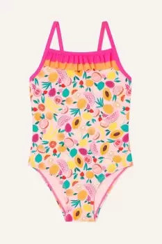 Image of Kids Fruit Print Frill Swimsuit