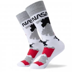 Image of Mens NASA Camo Sports Socks - White - UK 8-11