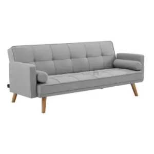 Image of Sarnia Light Grey fabric sofa bed - V2