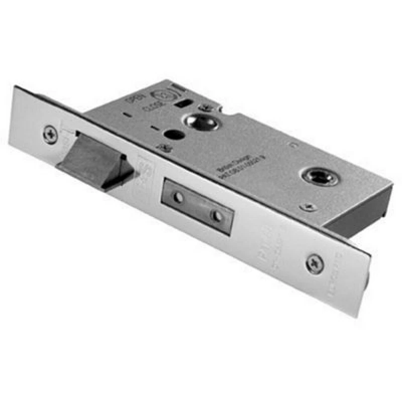 Image of Loops Architectural Tubular Locking Bathroom Door Latch 76mm Stainless Steel Metallics unisex