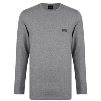 Image of BOSS Long Sleeve Logo T Shirt - Grey