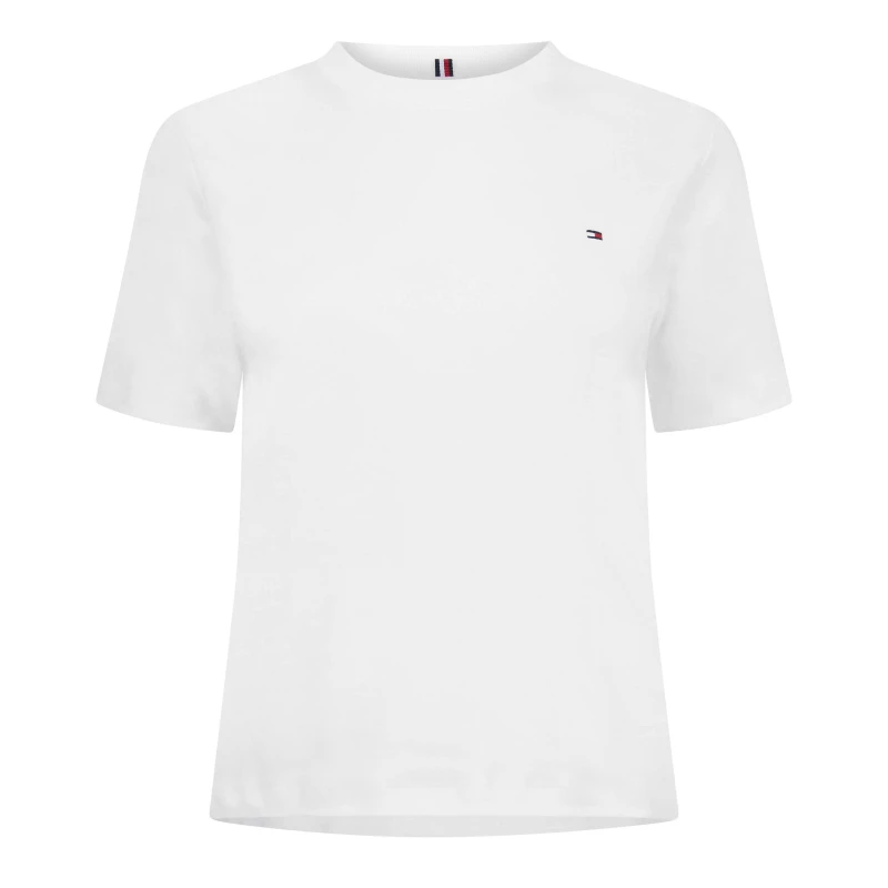 Image of Tommy Hilfiger Womens Boxy Interl T-Shirt Ecru female 8 (XS)