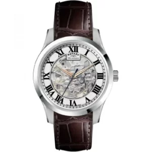 Image of Mens Rotary Vintage Mecanique Skeleton Exclusive Automatic Watch