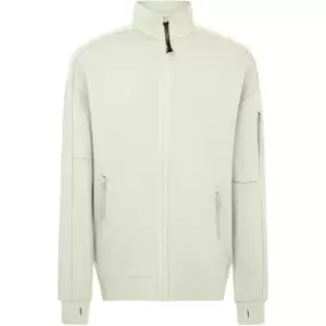 Image of CP COMPANY Full Zip Fleece Sweatshirt - White