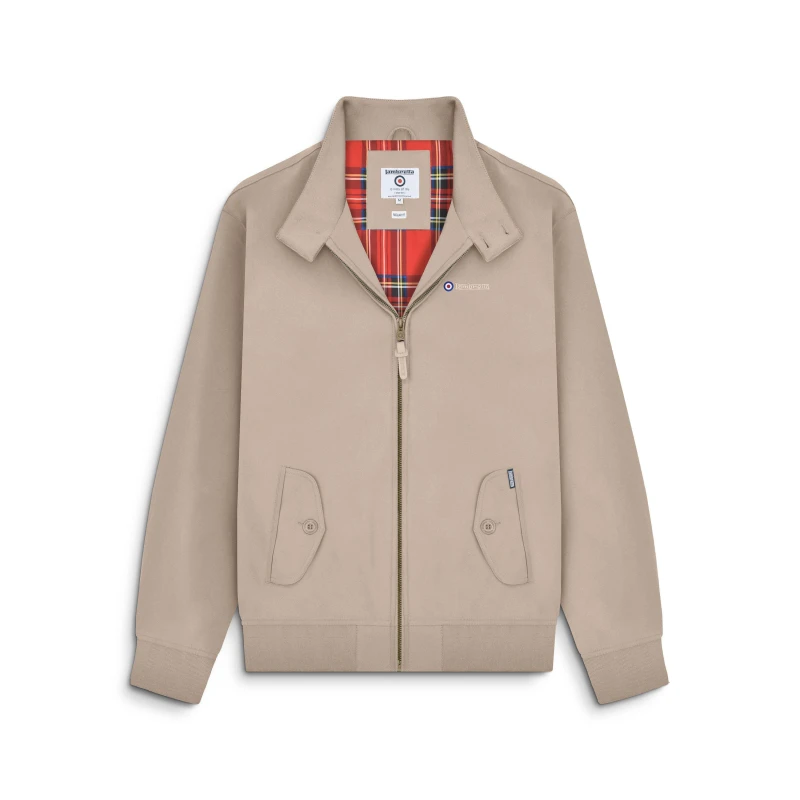 Image of Lambretta Shower Resistant Harrington Bomber Jacket Stone male Small