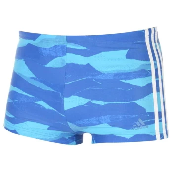 Image of adidas 3S FIT Swim Shorts Mens - Blue