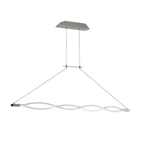 Image of Sahara Ceiling Pendant 36W LED 3000K, 2520lm, Dimmable Silver, Frosted Acrylic, Polished Chrome