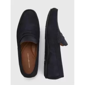 Image of Tommy Hilfiger Casual Hilfiger Suede Driver - Blue