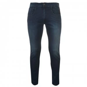 Image of Replay Anbass Slim Jeans Mens - Dark Blue