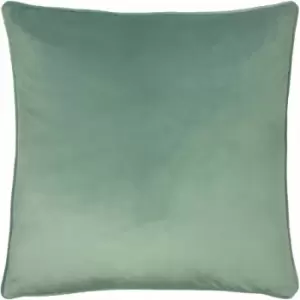 Image of Evans Lichfield Opulence Velvet Piped Edge Cushion Cover, Eau De Nil, 55 x 55 Cm