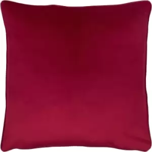 Image of Opulence Soft Velvet Cushion Scarlet