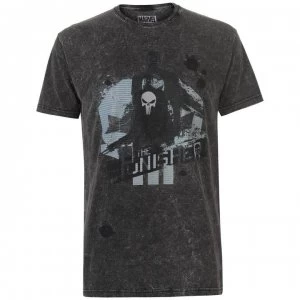 Image of Character Marvel Wash T Shirt Mens - Knights Punish