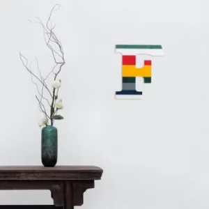 Image of Alphabet F 2 Multicolor Decorative Wooden Wall Accessory
