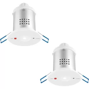Image of 2 PACK Recessed Emergency Ceiling Downlight - Daylight White - Self Contained