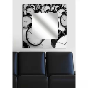 Image of MA-7 Black and White Clocks Decorative Mirror