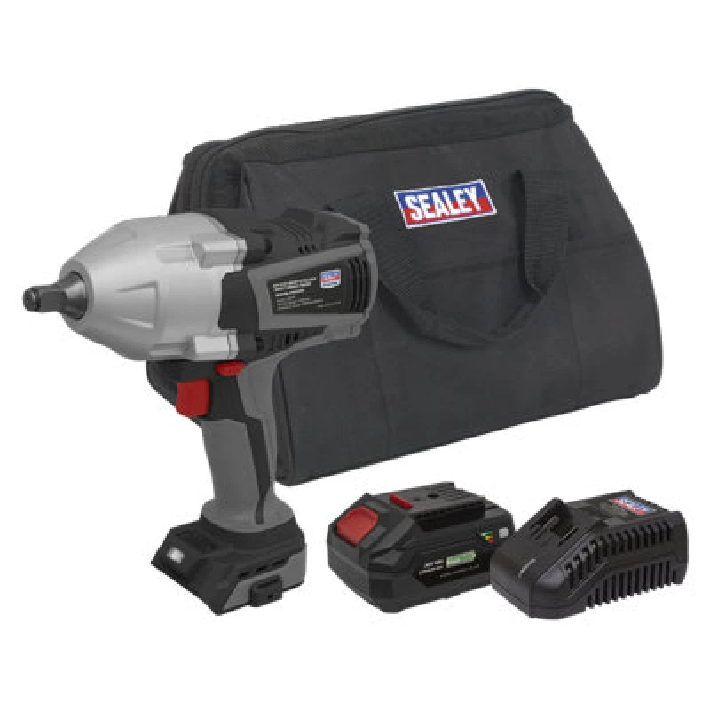 Image of Sealey CP20VXIW SV20 20v Cordless 1/2" Drive Impact Wrench CP20VXIWKIT Batteries: 1 x 4ah Li-ion