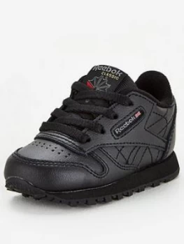 Image of Reebok Classic Leather Toddler Trainers - Black